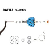Load image into Gallery viewer, SANLIKE Blue Aircraft Aluminium Swivel Fishing Reel Handle Knob for Shimano A and Daiwa S Reel Handle Fishing Tools