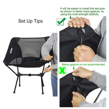 Load image into Gallery viewer, SANLIKE Outdoor Ultralight Folding Travel Chair Aircraft Aluminium Tube Camping Chair Picnic Chair Portable Fishing Chair