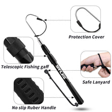 Load image into Gallery viewer, SANLIKE Telescopic Fishing Gaff with Stainless Fish Spear Hook Gripper No Slip Ruber Handle Outdoor Fishing Tackle Accessory