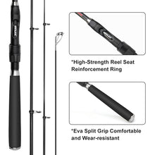 Load image into Gallery viewer, SANLIKE 2.3/2.5/2.8M Casting Rods Spinning Rods Carbon Fibre Telescopic Ultra-light Portable Swinging Small Casting Loyalty Rods