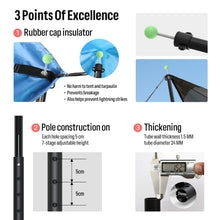 Load image into Gallery viewer, SANLIKE Tent poles 2 sets aluminium alloy tarpaulin poles foldable portable telescopic poles awning support accessories tools