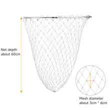 Load image into Gallery viewer, SANLIKE Folding Fishing Net Collapsible Aluminum Oval Frame 12mm Screw Nylon Mesh Landing Dip Net Fishing Tackle Accessories