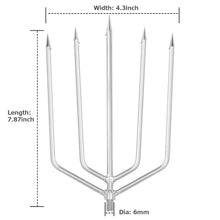 Load image into Gallery viewer, SANLIKE Fishing Gaff 5 Claws Stainless Steel Multi-function Prong Harpoon Head Sharp Barbed Fishing Spear Hook Tools