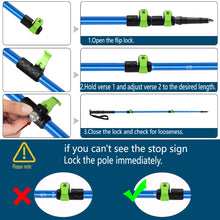Load image into Gallery viewer, SANLIKE Hiking support walking stick Non-slip walking stick Three sections adjustable aluminium alloy hiking stick walking stick
