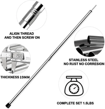 Load image into Gallery viewer, SANLIKE Ultralight stainless steel tent poles waterproof tarpaulin poles camping poles with tent pegs wind rope tent hammer