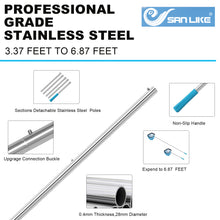Load image into Gallery viewer, SANLIKE Pool Cleaning Net Skimmer Multifunctional Outdoor Fine Mesh Professional Telescopic Pole Swimming Cleaning Tool