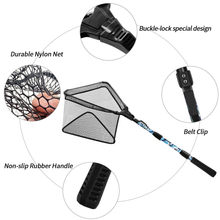 Load image into Gallery viewer, SANLIKE Fishing Net Collapsible Retractable Sturdy Pole Handle Fish Drop Net for Carp Tackle Catch and Release