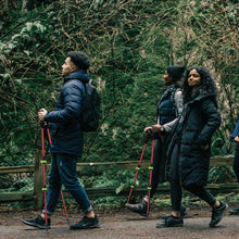 Load image into Gallery viewer, SANLIKE 1.1m Ultralight Trekking Poles Non-slip Crutch Three-section Adjustable Carbon Fiber Trekking Pole Walking Pole