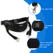 Load image into Gallery viewer, SANLIKE Fishing Waist Belt Adjustable Protective Durable for Sea Fishing One Piece Waist Belt Black