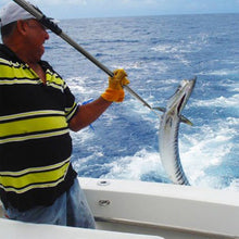 Load image into Gallery viewer, SANLIKE 1.4m Telescopic Fishing Gaff with Stainless Hook Aluminium Alloy Pole with Soft EVA Handle Fishing Spear Hook Tool Accessorie