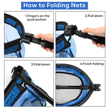 Load image into Gallery viewer, SANLIKE Float Fishing Net Carbon Steel Telescoping Foldable Landing Net Retractable Pole Fishing Equipment Accessories