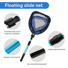 Load image into Gallery viewer, SANLIKE Collapsible Fishing Nets Floating Fishing Net for Fish Fishing Landing Net with Telescopic Pole Rubber Coated Landing Net for Freshwater Saltwater 40.82inch