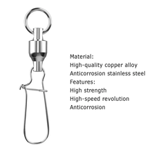 Load image into Gallery viewer, SANLIKE 25pcs Fishing Ball Bearing Swivel High Strength Stainless Steel Corrosion Resistant Lure Connector Fishing Equipment