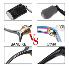 Load image into Gallery viewer, SANLIKE Aluminum Alloy Fishing Reels Handle for Shimano Drum-reel & Baitcasting Fishing Reel Double Arm Spinning Reel