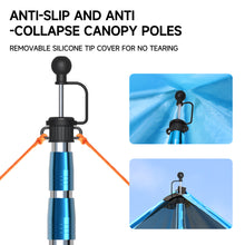 Load image into Gallery viewer, SANLIKE 2pcs Tarp Poles Stainless Steel Adjustable Anti Corrosion Tarpaulin Tent Pole Camping Hiking Outdoor Field Accessories