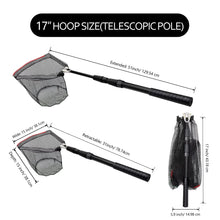 Load image into Gallery viewer, SANLIKE 129cm 2pcs Folding Net Collapsible Retractable Sturdy Rubber Coated Landing Handle Fishing Rod Fishing Tool Accessories