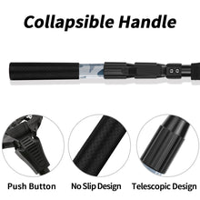 Load image into Gallery viewer, SANLIKE Folding Fishing Net Portable Retractable Fiberglass Pole Handle Landing Black Nylon Net Telescopic Rod Fishing Tackle