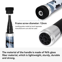 Load image into Gallery viewer, 2.4m-3.9m Telescopic Fishing Net Pole - Lightweight Fiberglass Handle, Extendable Landing Net with Shoulder Strap for Surf & Offshore Fishing