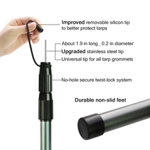 Load image into Gallery viewer, SANLIKE 250CM adjustable length tent pole set for camping and outdoor support poles Aluminium tent poles Tarpaulin poles