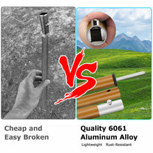 Load image into Gallery viewer, SANLIK 2 Set Tent Poles Aluminum Tarp Poles Easy Adjustable Collapsible Camping Sunshade Support Rod Outdoor Tool