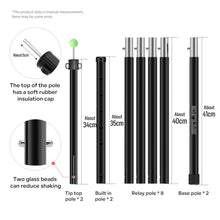Load image into Gallery viewer, SANLIKE 2 pcs Tarp Pole for Tent Aluminum Pole Foldable Camping Awning Poles Glass Bead Spring Connection with Storage Bag