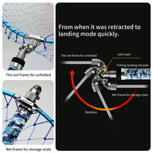 Load image into Gallery viewer, SANLIKE 3M Fishing Net Carbon Fibre Fishing Rod and Folding Joint Set Retractable Fishing Rod Landing Rubber Coated Nylon Adapter Fishing Tackle Accessories