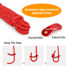 Load image into Gallery viewer, SANLIKE 8 PCS Tent rope 4 m Reflective tent rope for tents with blue storage bag Camping Hiking Tent Accessories