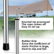 Load image into Gallery viewer, SANLIKE Tent Pole Telescopic Adjustable Stainless Steel Support Rod Tent Awnings Support Supplies Outdoor Camping Accessories