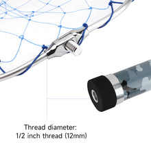 Load image into Gallery viewer, SANLIKE Fishing Net Head Aluminum Alloy Foldable Extending Frame Nylon Dip Net 12mm Screw Fishing Equipment Accessories