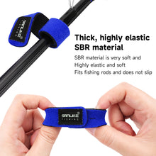 Load image into Gallery viewer, SANLIKE 6Pcs Fishing Rod Tie Holder Straps Reusable Elastic Bandage Belts Fastener Protector Cap Fishing Tools Accessories