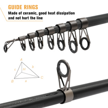 Load image into Gallery viewer, SANLIKE Fishing Pole and Reel Combos Carbon Fiber Telescopic Fishing Rod Spinning Reel with Lures Line Accessories Fishing Gear