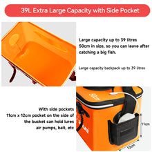 Load image into Gallery viewer, SANLIKE 50CM Portable Folding Fish Bucket EVA Waterproof Material Fishing Box Outdoor Camping Hiking Fishing Tank Fishing Tools