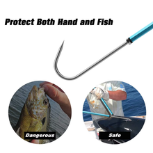 Load image into Gallery viewer, SANLIKE M6/M8 Fishing Gaff Stainless Steel Fishing Spear Hook with Protection Cover for Saltwater Freshwater Fishing Accessories