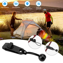 Load image into Gallery viewer, SANLIKE Tarpaulin Clips Heavy Duty Locking Handle Tent Clips Clamps with Ball Stretch Cord for securing tarpaulins Outdoor Tools
