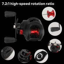 Load image into Gallery viewer, SANLIKE Baitcasting Fishing Reel Left/Right Hands Max Drag 8KG High Speed 7.2:1 Gear Ratio Saltwater Fishing Tackle