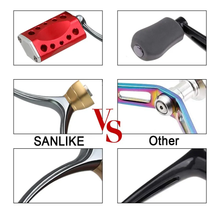 Load image into Gallery viewer, SANLIKE Aluminium Fishing Reel Handle for Daiwa Drum Reel and Baitcasting Fishing Reel Double Arm Pulley Fishing Accessories