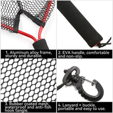Load image into Gallery viewer, SANLIKE Fishing Net Durable rubber-coated mesh EVA handle with elasticated tether for easy catch and release Fishing Accessories