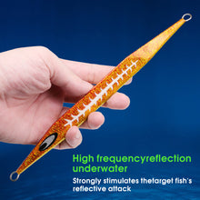 Load image into Gallery viewer, SANLIKE 60g 80g 100g 200g 300g Orange Slow Metal Jig Jig Bait Lure Saltwater Drop Jig Slow Pitch Jig Fishing Lure