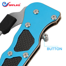 Load image into Gallery viewer, SANLIKE Blue Portable Collapsible Fishing Hook Stainless Steel Fishing Spear Hook Clip Lip Gripper Fishing Accessories