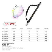 Load image into Gallery viewer, SANLIKE Telescoping Fishing Landing Net 240cm Portable Folding Hand Mesh Carbon Pole for Carp Fishing Tackle Catching Releasing