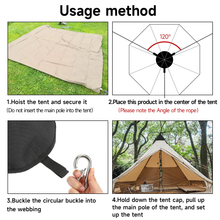 Load image into Gallery viewer, SANLIKE yurt dome cap waterproof tent top 4 rope stainless steel self-locking climbing buckle outdoor tent accessories