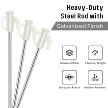 Load image into Gallery viewer, SANLIKE 10pcs/Set 20cm Stake Pegs Tent Pegs High Strength Ground Pegs T with Illuminated Iron Galvanised Outdoor Camping Tools