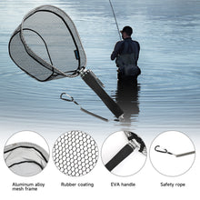 Load image into Gallery viewer, SANLIKE Ultralight Fishing Net 22cm Handle Landing Net EVA Grip With Safety Hook Portable Fishing Tackle Accessories