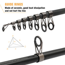 Load image into Gallery viewer, SANLIKE Fishing Pole and Reel Combos Carbon Fiber Telescopic Fishing Rod Spinning Reel with Lures Line Accessories Fishing Gear