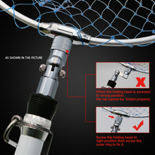 Load image into Gallery viewer, SANLIKE Aluminum Folding Joint Fishing Pole Converted into Dip Net Adapter Joints Connector