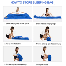 Load image into Gallery viewer, SANLIKE Ultralight Sleeping Bag Hooded Thick Cotton Sleeping Bag with Compression Pouch for Outdoor Camping and Hiking