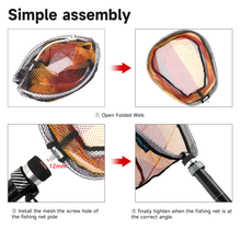 Load image into Gallery viewer, SANLIKE Fishing Net Fishing Rod Foldable Telescopic Pole Handle Landing Dip Mesh Adjustable Tackle Accessories