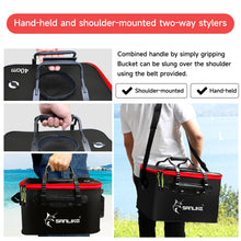 Load image into Gallery viewer, SANLIKE 40cm Portable folding fish bucket EVA waterproof material Outdoor camping Fishing box Suitable for travelling, hiking
