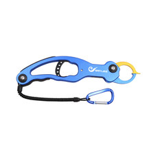 Load image into Gallery viewer, SANLIKE Fishing Lip Grip Aluminum Fishing Pliers Handle with Lost Cord Easy to Carry Fisherman Control Tackle Tools