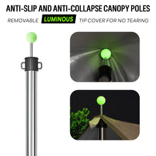 Load image into Gallery viewer, SANLIKE 2 sets stainless steel tubes with threaded connectionsReplacement tent polesTarp polesTarp poles with illuminated tips